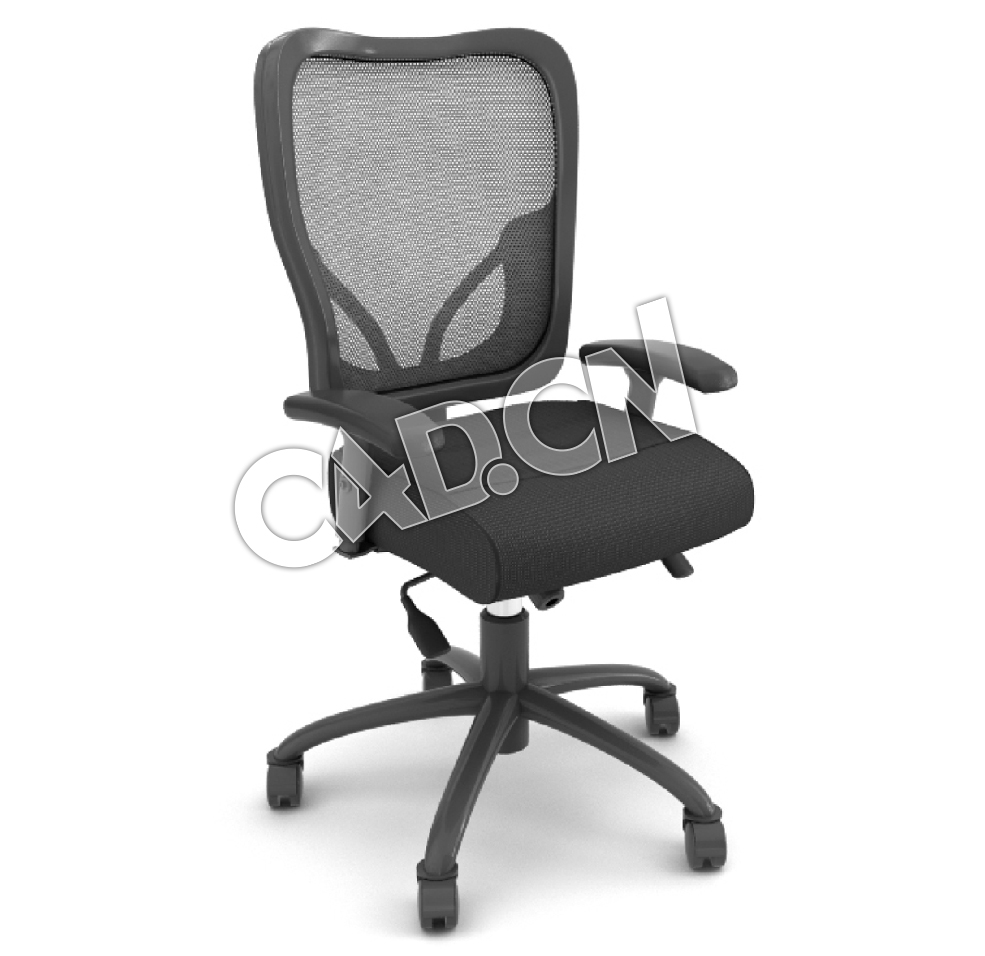 办公椅靠背椅办公家具C4D模型