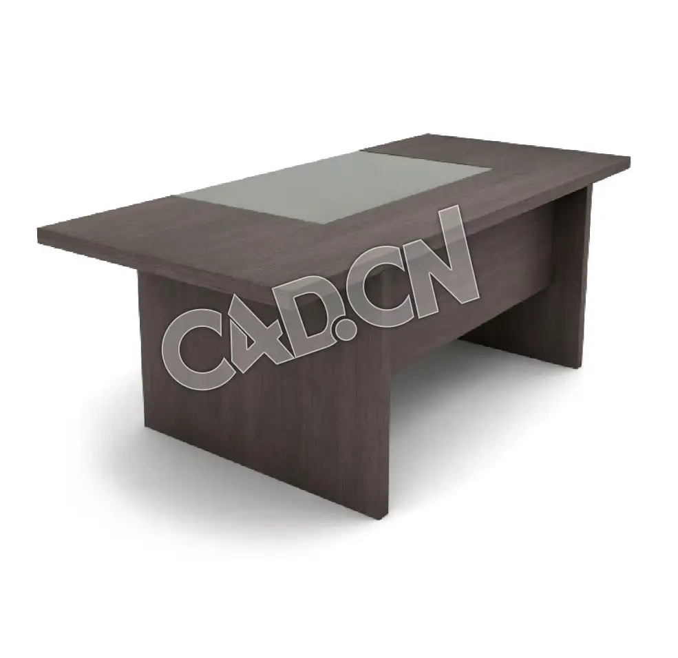 单人老板桌办公室桌子办公家具C4D模型 - C4D之家 - 29.jpg