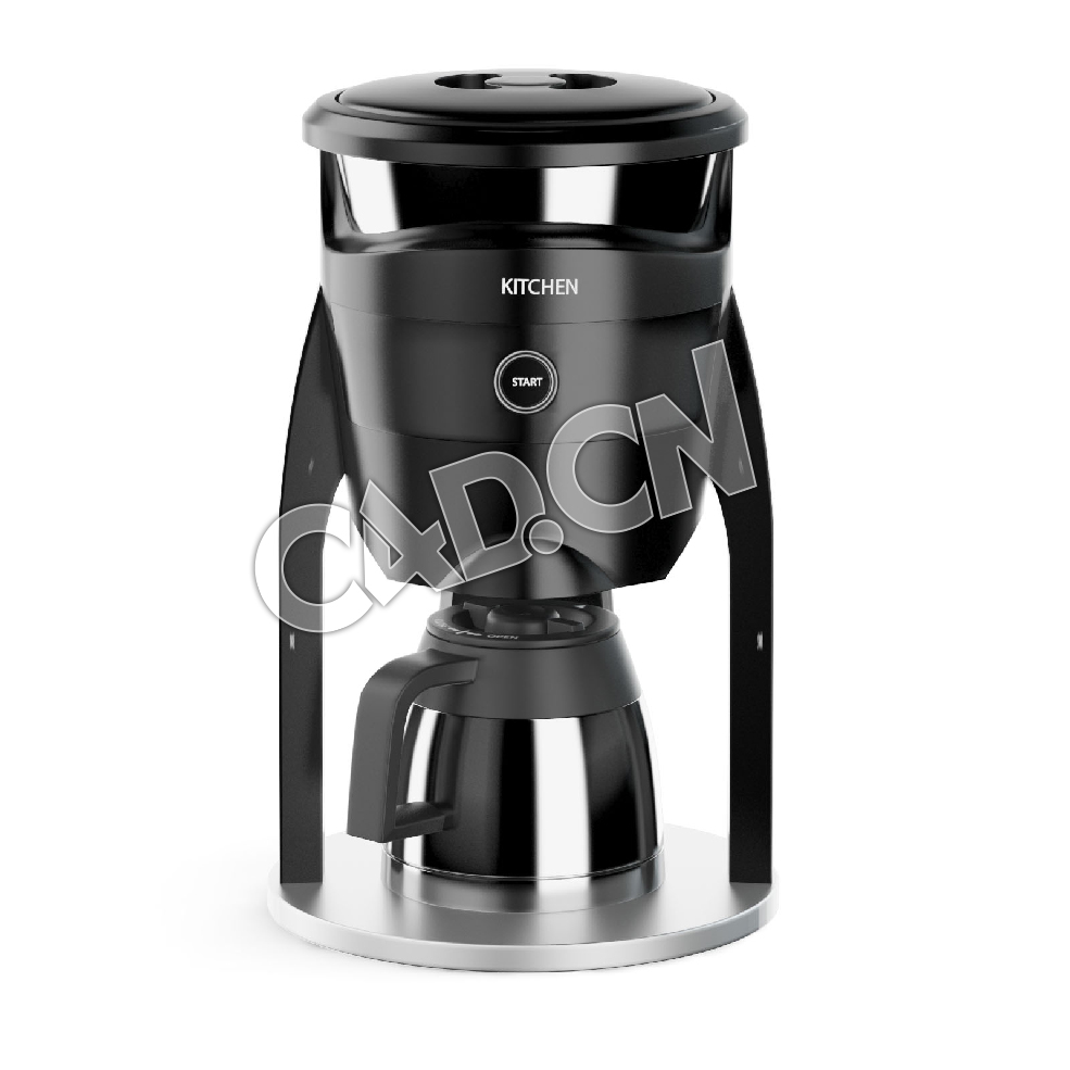 C4D咖啡机模型 coffee machine 3D model