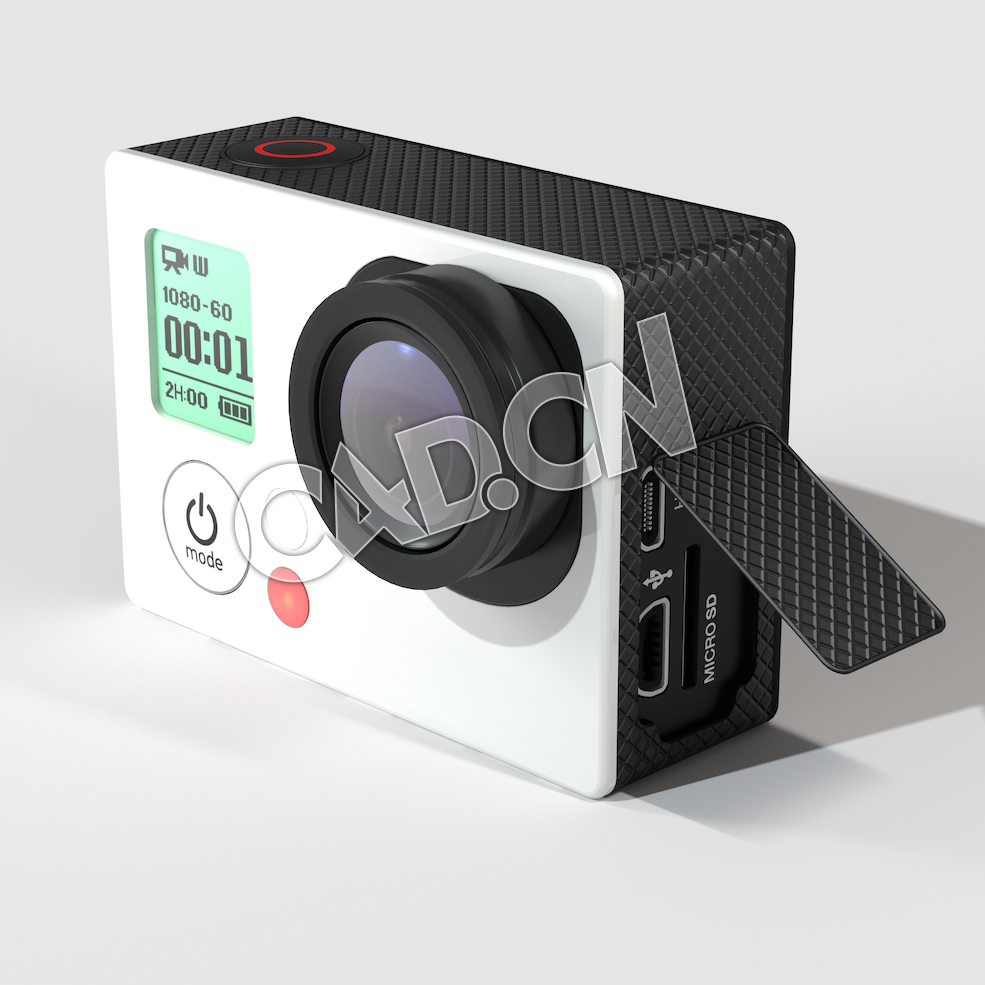 Go Pro运动摄像机C4D模型 Go Pro Hero3 - C4D之家 - 16.jpg