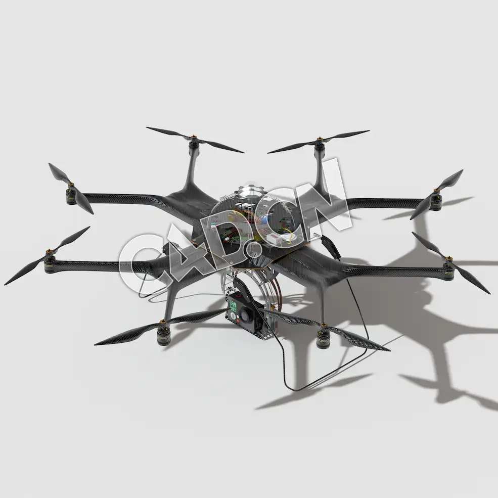 C4D八旋翼直升机无人机模型 Octocopter - C4D之家 - 26.jpg