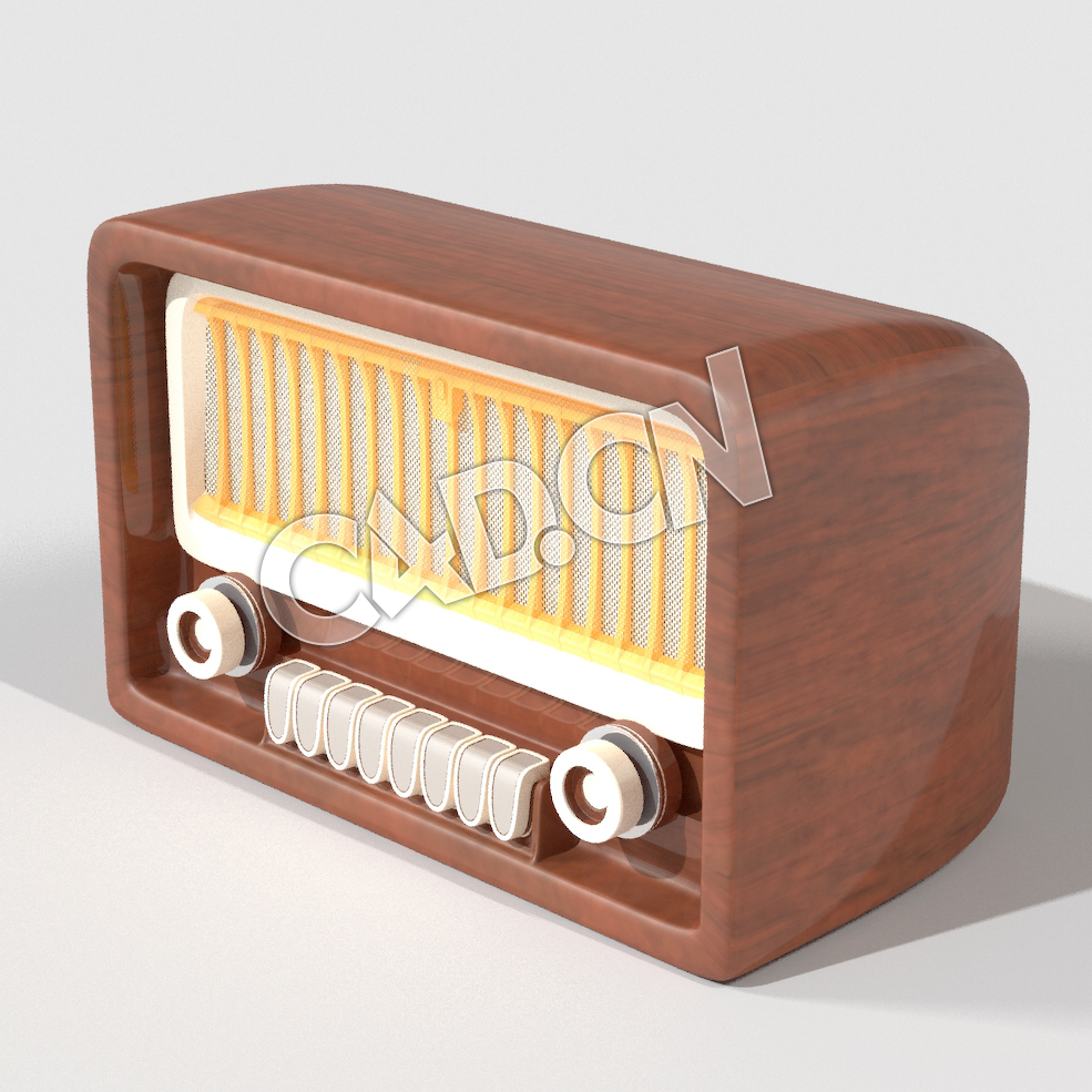 C4D复古收音机模型 Radio Retro