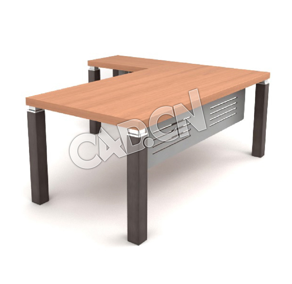 转角单人办公桌办公家具C4D模型 - C4D之家 - 32.jpg