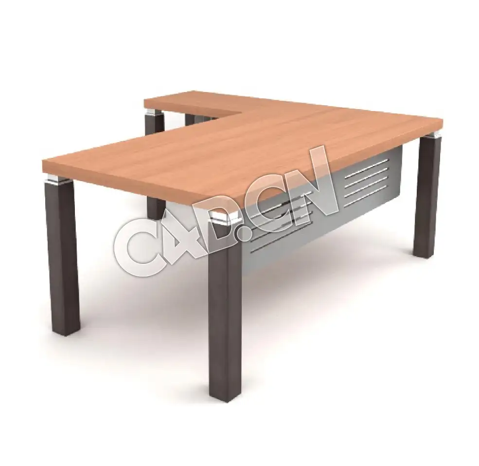 转角单人办公桌办公家具C4D模型 - C4D之家 - 32.jpg