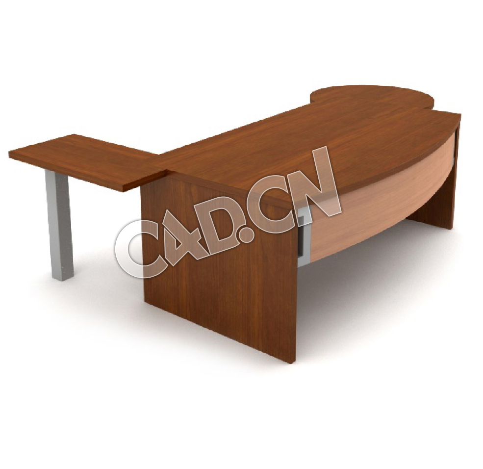 单人办公桌老板桌办公家具C4D模型 - C4D之家 - 33.jpg