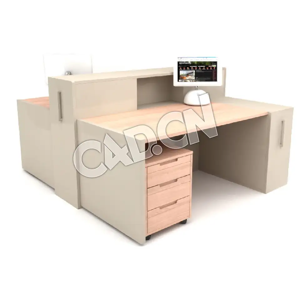 双人办公桌办公家具C4D模型 - C4D之家 - 39.jpg
