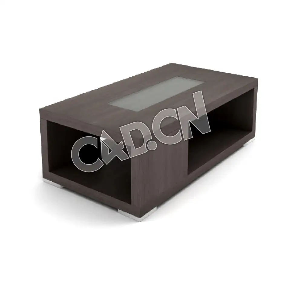 公司茶几茶桌办公家具C4D模型