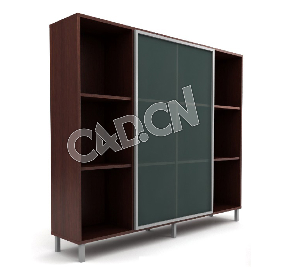 办公室柜子办公家具C4D模型