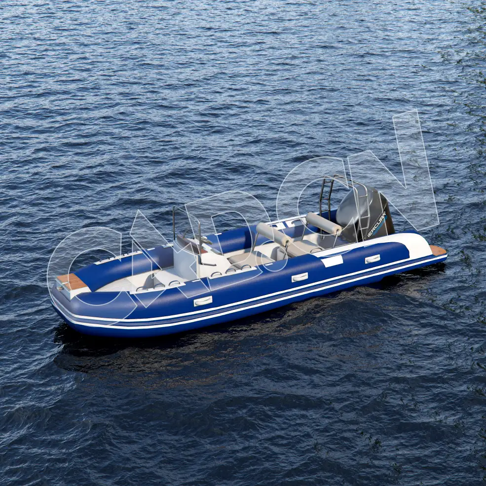 C4D橡皮艇皮划艇充气船冲锋舟气垫船 Rubber boat 3d model