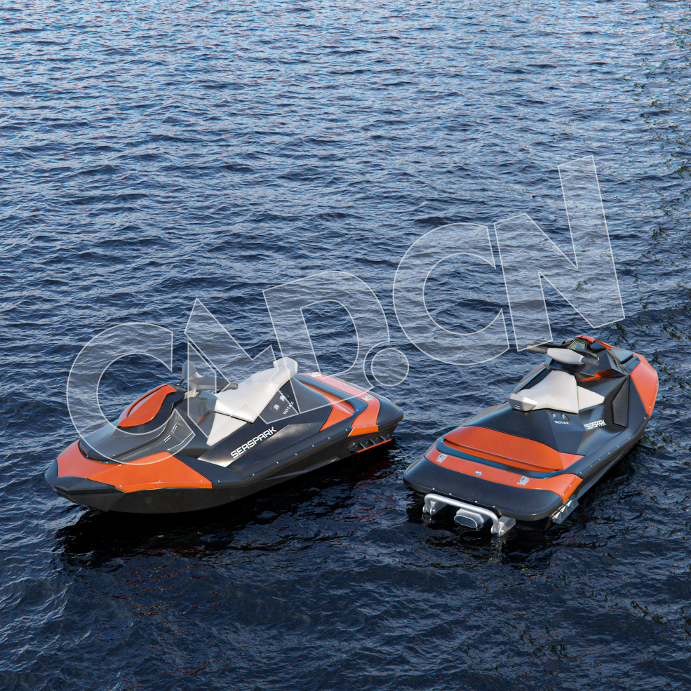 C4D摩托艇巡逻艇 Motorboat 3d model