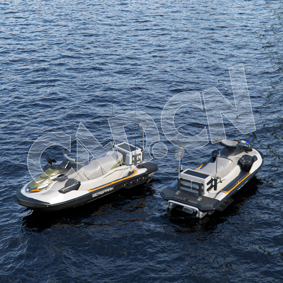 C4D摩托艇模型 Motorboat 3d model