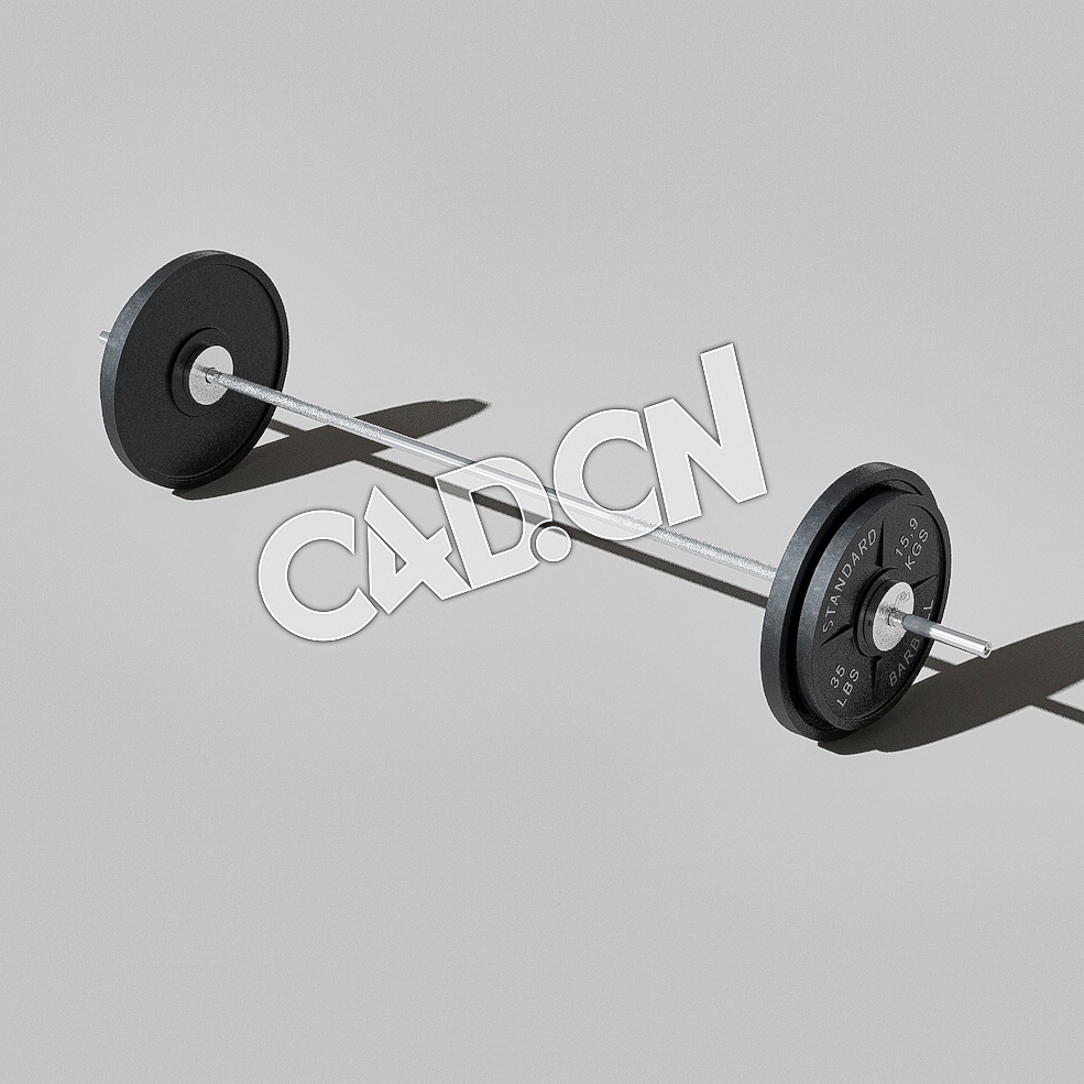 杠铃C4D模型 Barbell - C4D之家 - 01.jpg