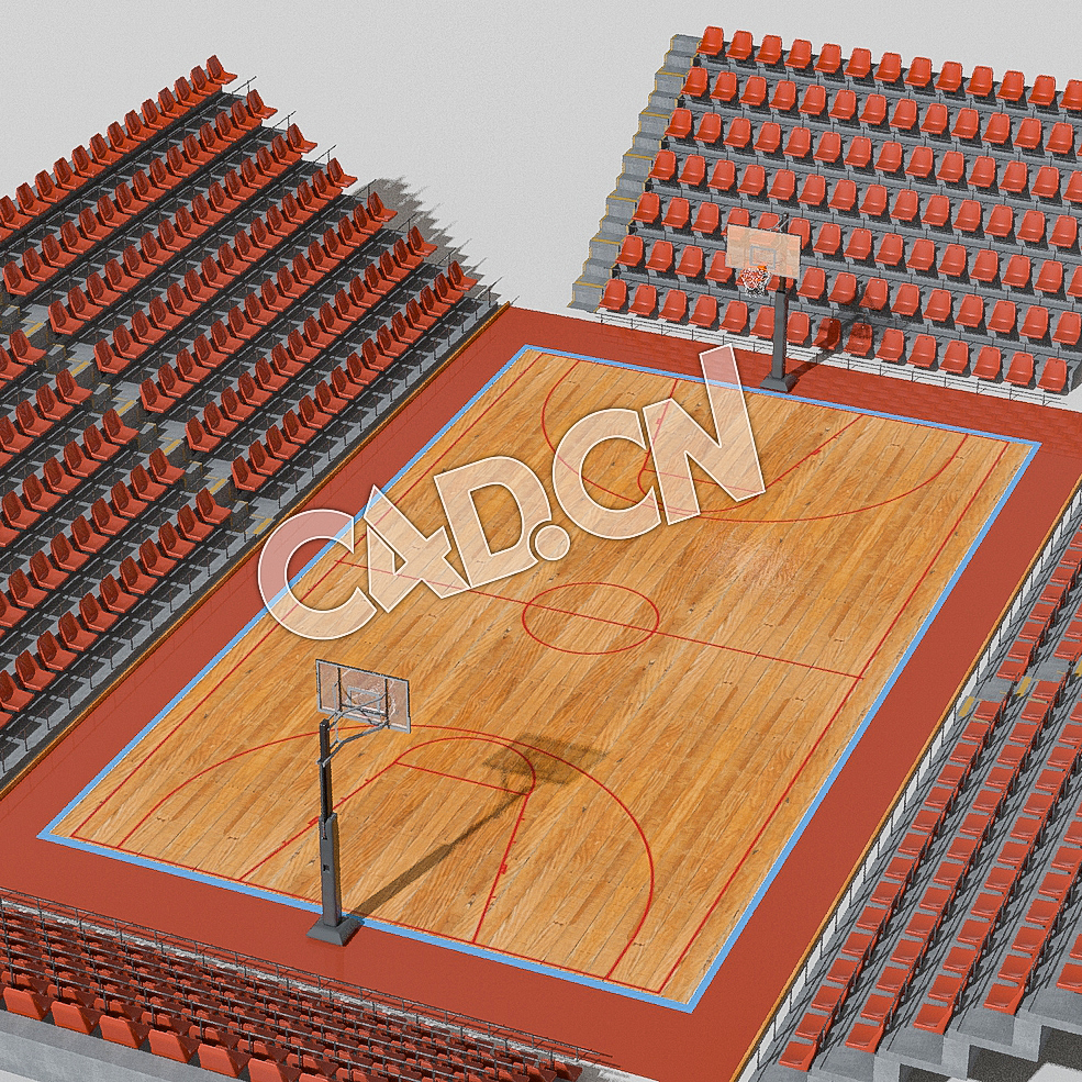 篮球场C4D模型 Basketball-Court - C4D之家 - 05.jpg
