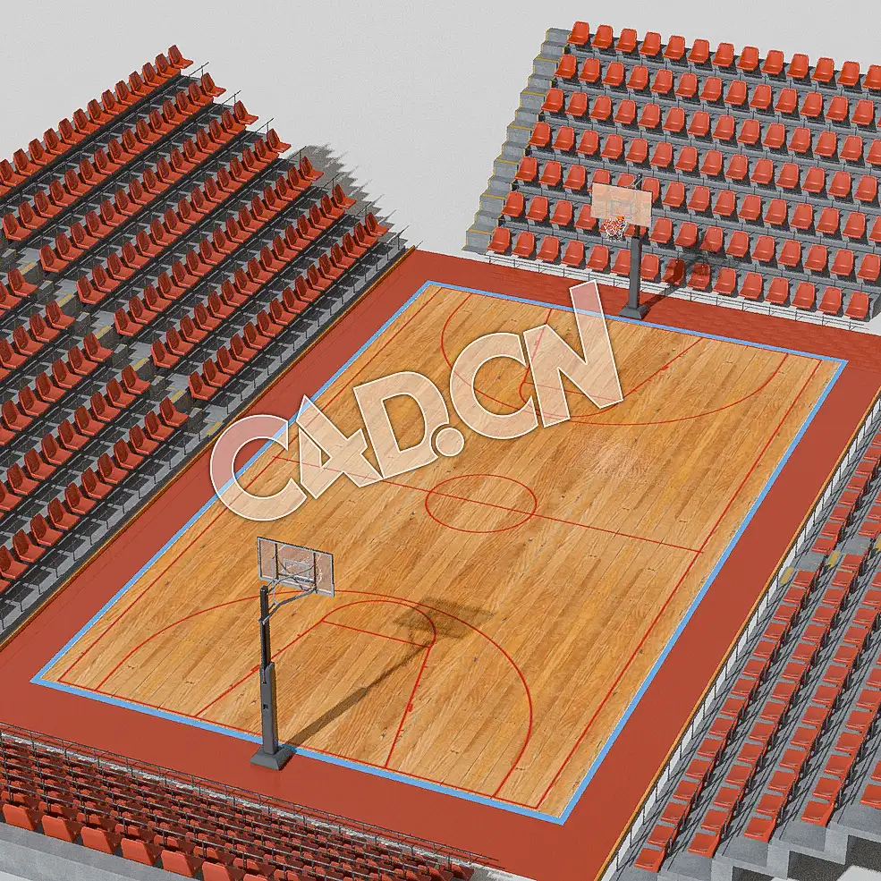 篮球场C4D模型 Basketball-Court - C4D之家 - 05.jpg