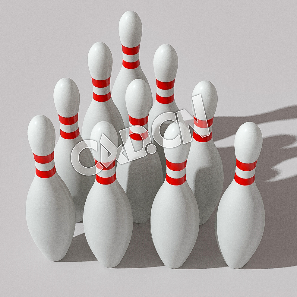 保龄球瓶C4D模型 Bowling Pins - C4D之家 - 07.jpg