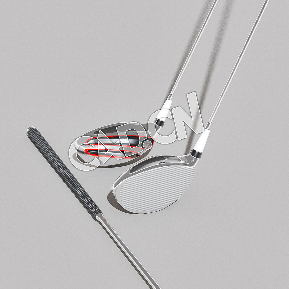 高尔夫球杆C4D模型 Golf-Clubs