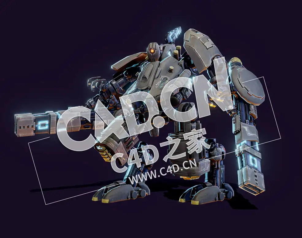 C4D科幻机甲战争机器人模型 Robo - C4D之家 - 14.jpg