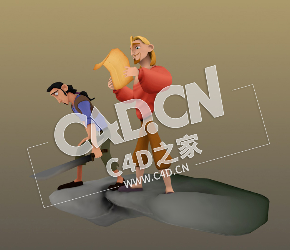 C4D寻宝人卡通游戏人物强盗男性角色模型 The Trail we Blaze - C4D之家 - 36.jpg
