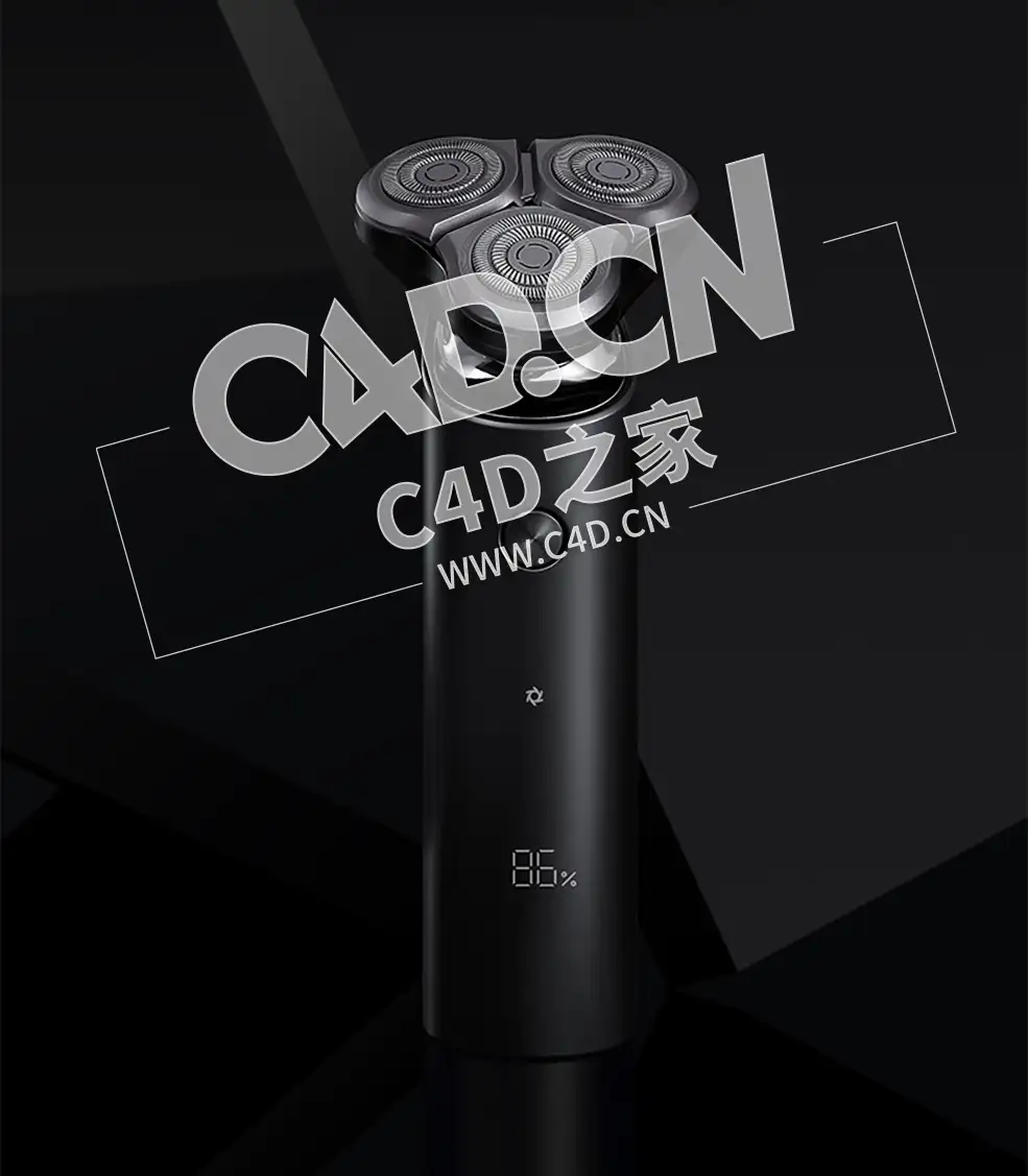 C4D产品建模小米剃须刀建模中文视频教程 - C4D之家 - 小米-三刀头-(2).jpg