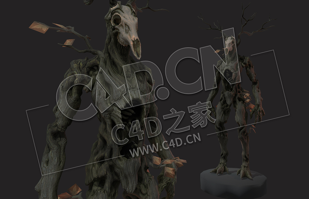 C4D老树精森林之魂树人树怪模型 Spirit_of_the_forest - C4D之家 - 02.jpg