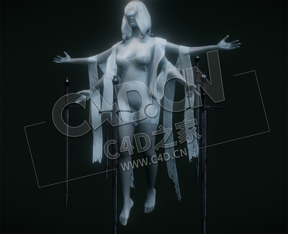 C4D女王之剑模型 The Queen of Swords
