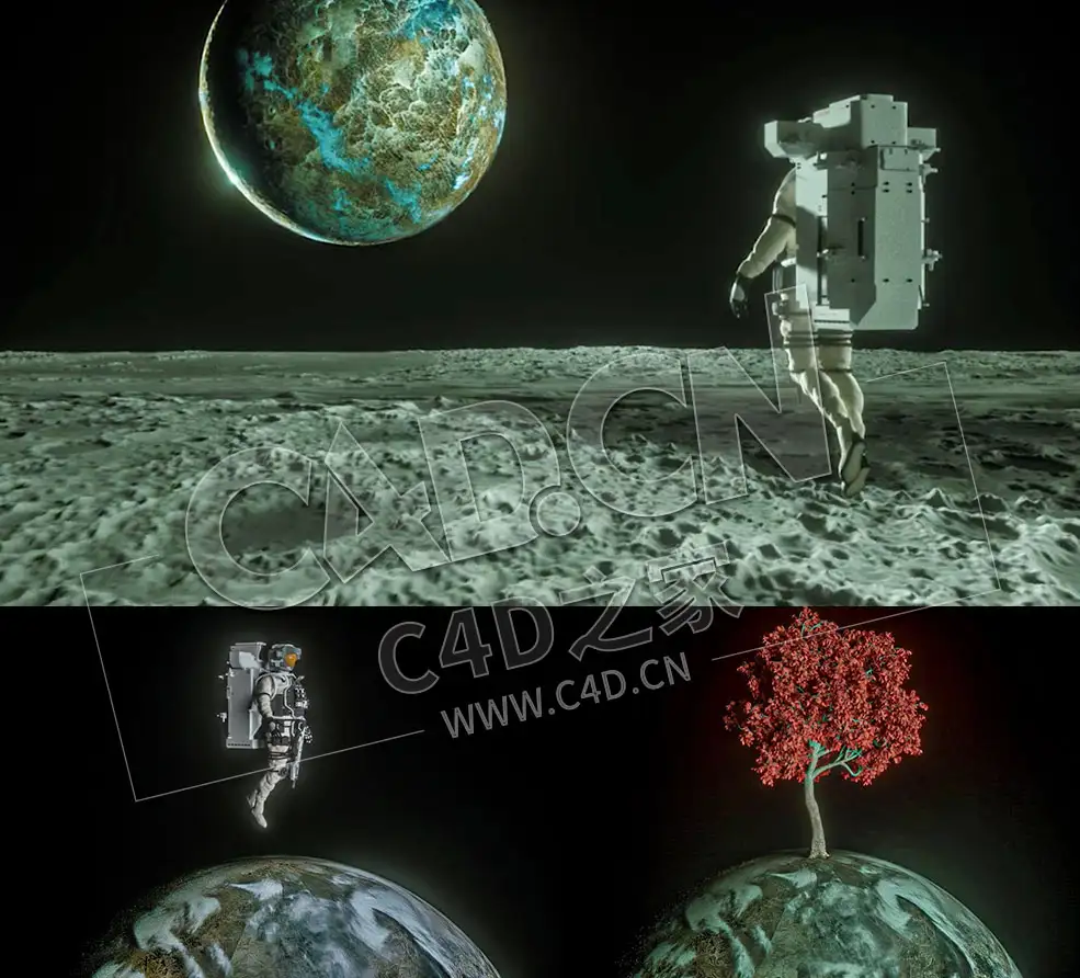 C4D Octane太空场景建模贴图灯光渲染教程 Cinema 4D Octane - C4D之家 - 屏幕快照-2021-06-27-下午9.13.13.jpg