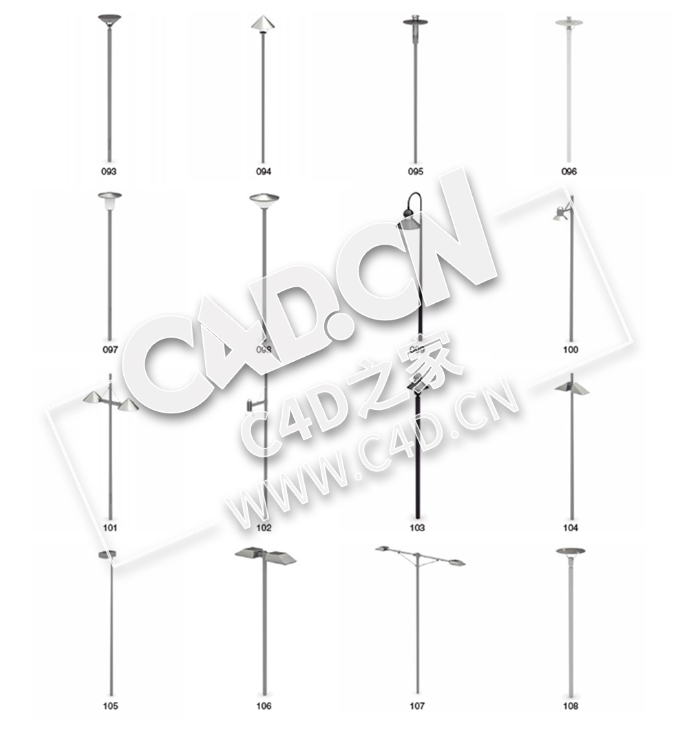 C4D壁灯路灯射灯草坪灯模型合集 archmodels_vol_14