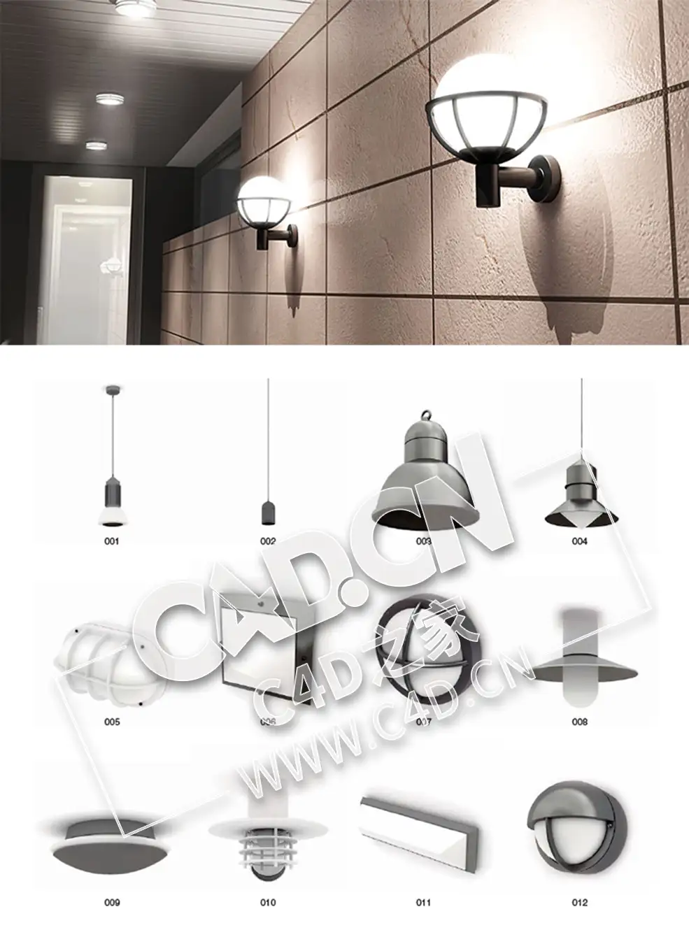 C4D壁灯路灯射灯草坪灯模型合集 archmodels_vol_14 - C4D之家 - archmodels_vol_14-1.jpg