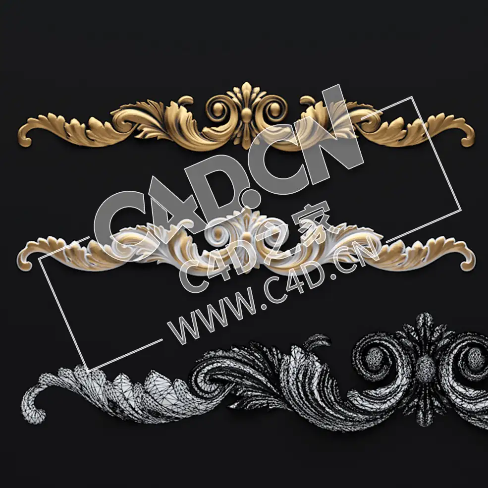 C4D欧式石膏雕花装饰花件室内装修浮雕花构件模型_06 nakladka2 - C4D之家 - 6.jpg
