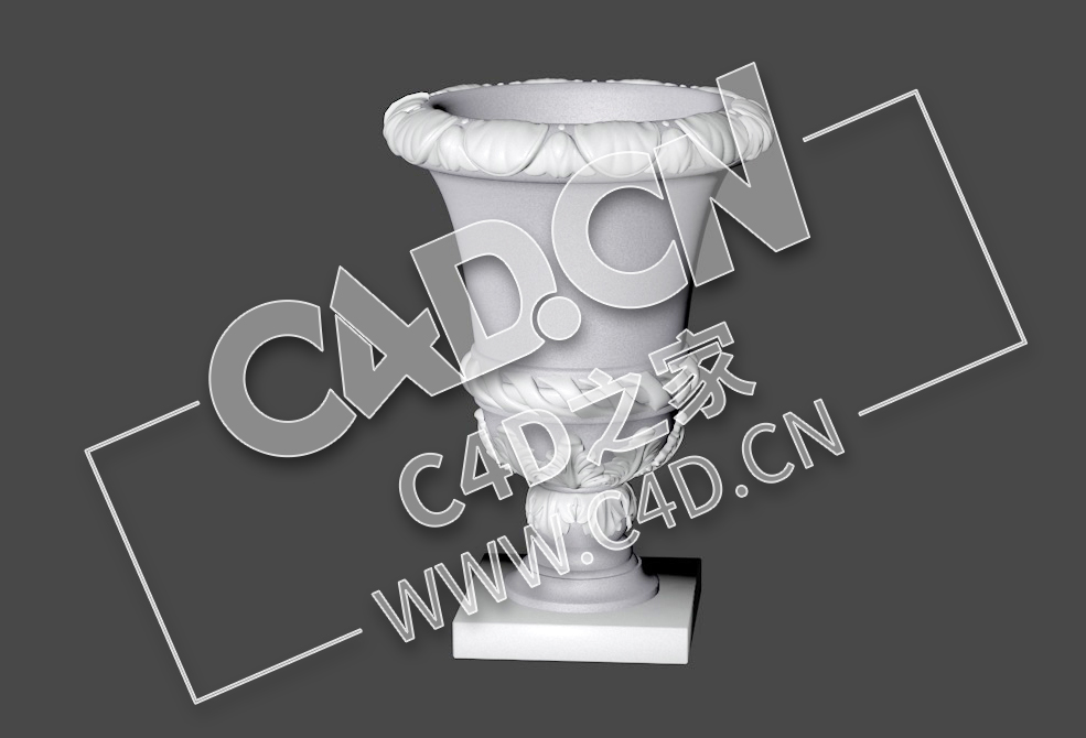 C4D欧式石膏花瓶花盆模型_18 gipsovaja vaza