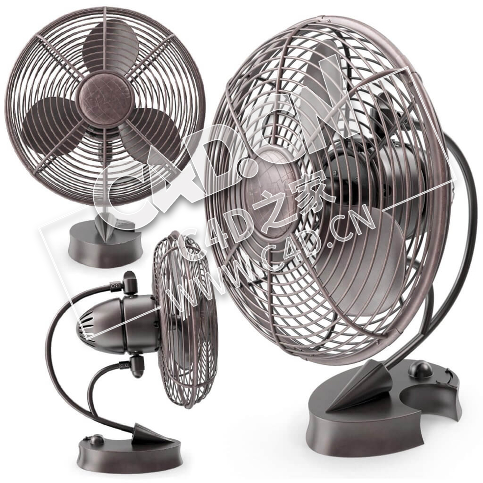 C4D台扇台式电风扇模型 Cinni Desk Fan