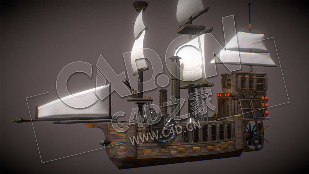 C4D复古帆船模型 FutursiteBoat - C4D之家 - 38.jpg