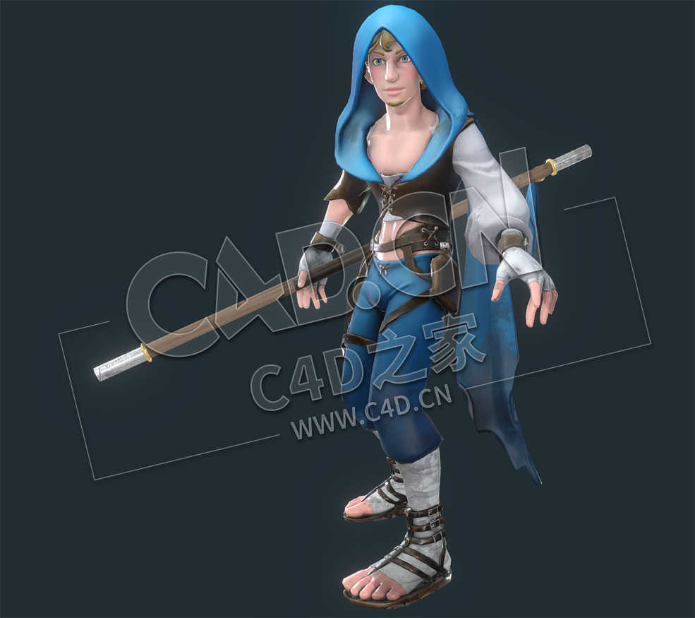 C4D拿棍子卡通国外少年模型 lee_pose_body - C4D之家 - 43.jpg