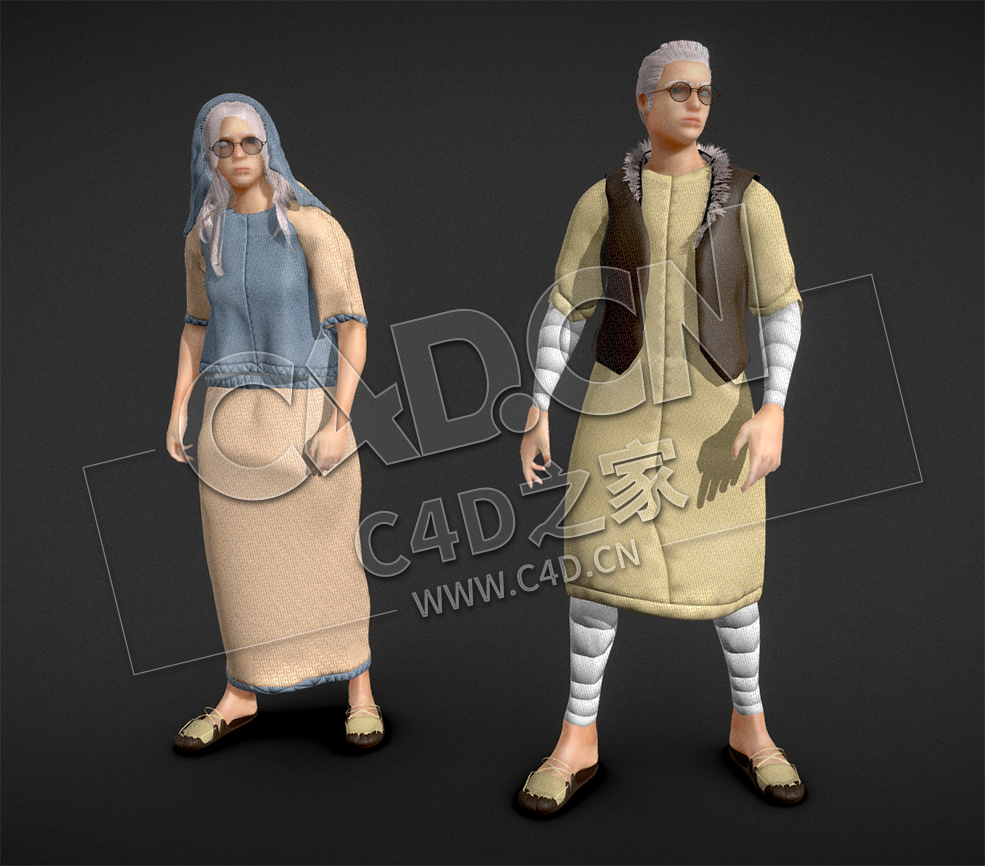 C4D戴眼镜的中东年轻男女卡通人物模型 Haveto The Glasses Publish - C4D之家 - 48.jpg