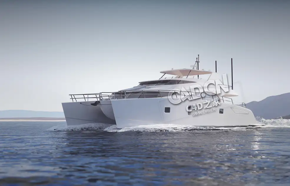 C4D豪华私人游艇游船模型 yacht 3d model