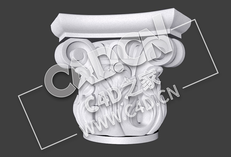C4D欧式象鼻罗马柱头雕塑模型_36 kapitel4 - C4D之家 - 36.jpg
