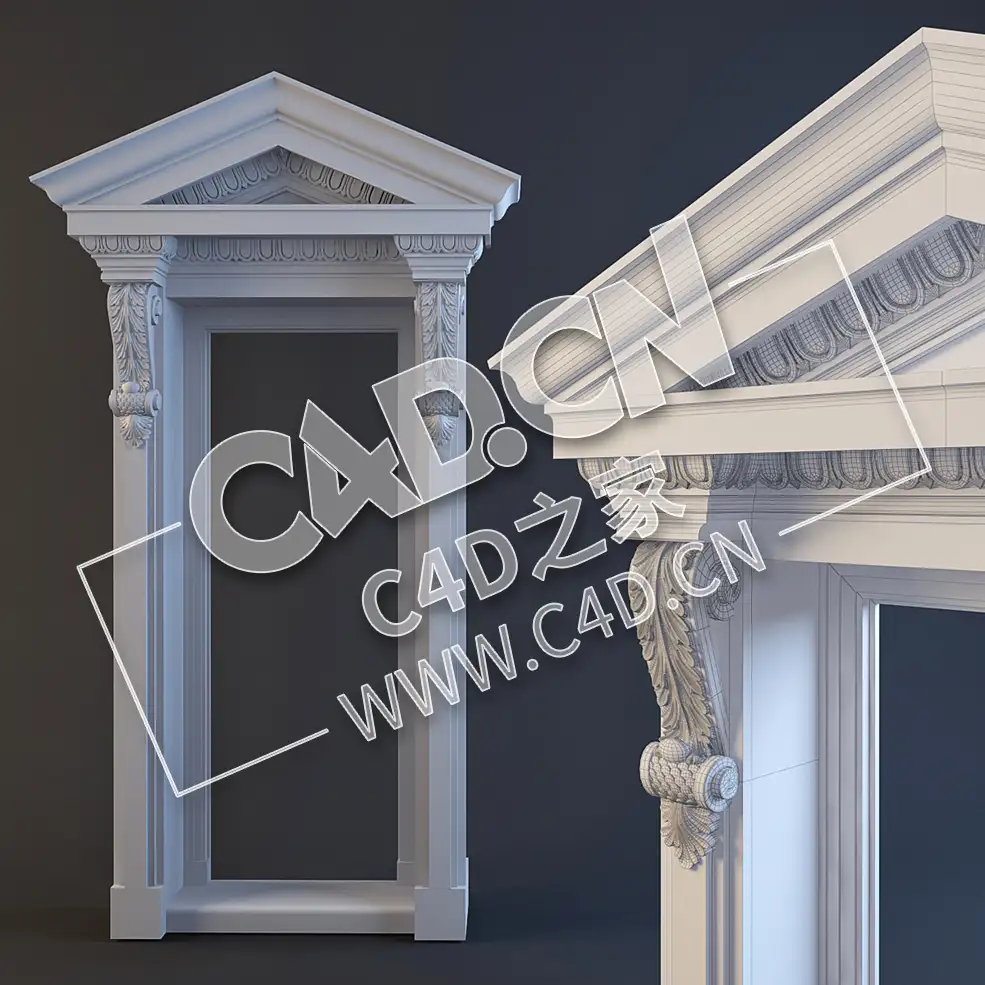 C4D欧式门洞门口造型象鼻装饰模型_35 portal - C4D之家 - 35.jpg