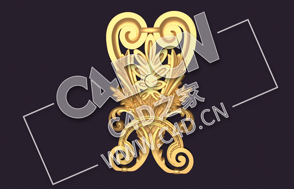 C4D欧式浮雕花构件装饰花件浮雕构件挂件套口雕花立体雕花外墙雕花模型_50 - C4D之家 - 50.jpg