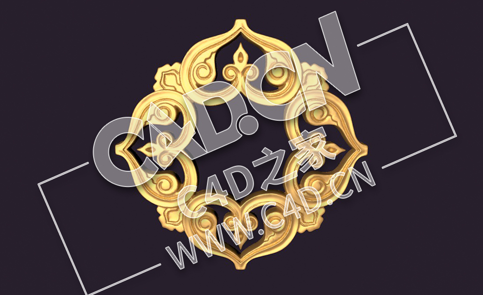 C4D欧式浮雕花构件装饰花件浮雕构件挂件套口雕花立体雕花外墙雕花模型_49 - C4D之家 - 49.jpg