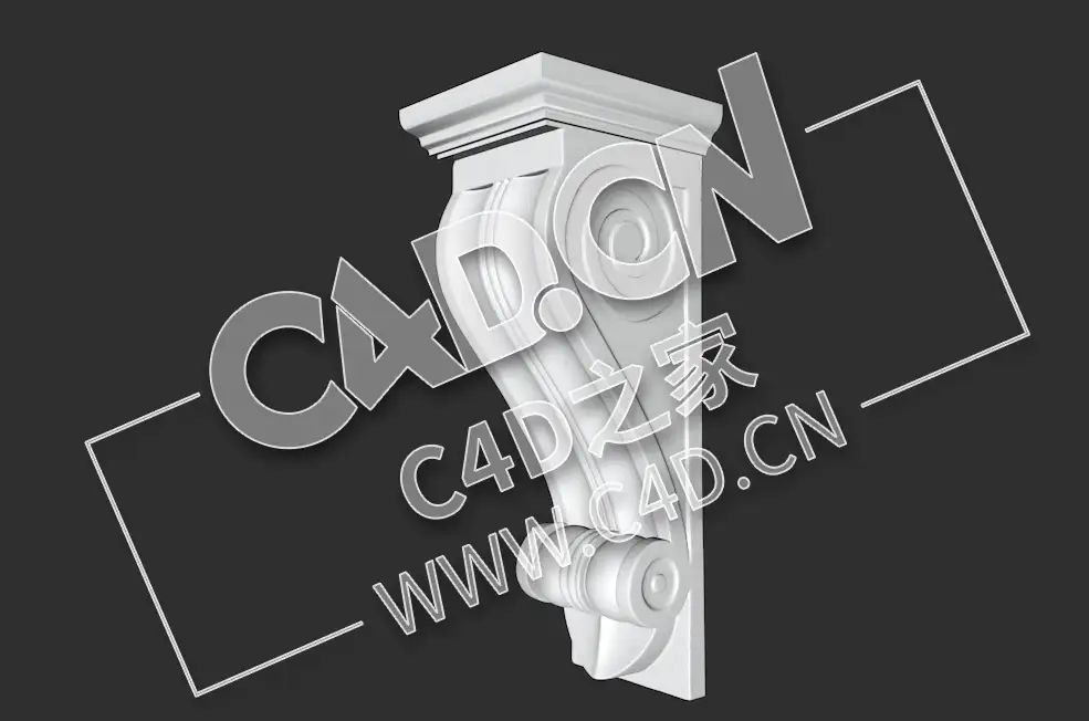 C4D欧式象鼻罗马柱头雕塑模型_52 - C4D之家 - 52.jpg
