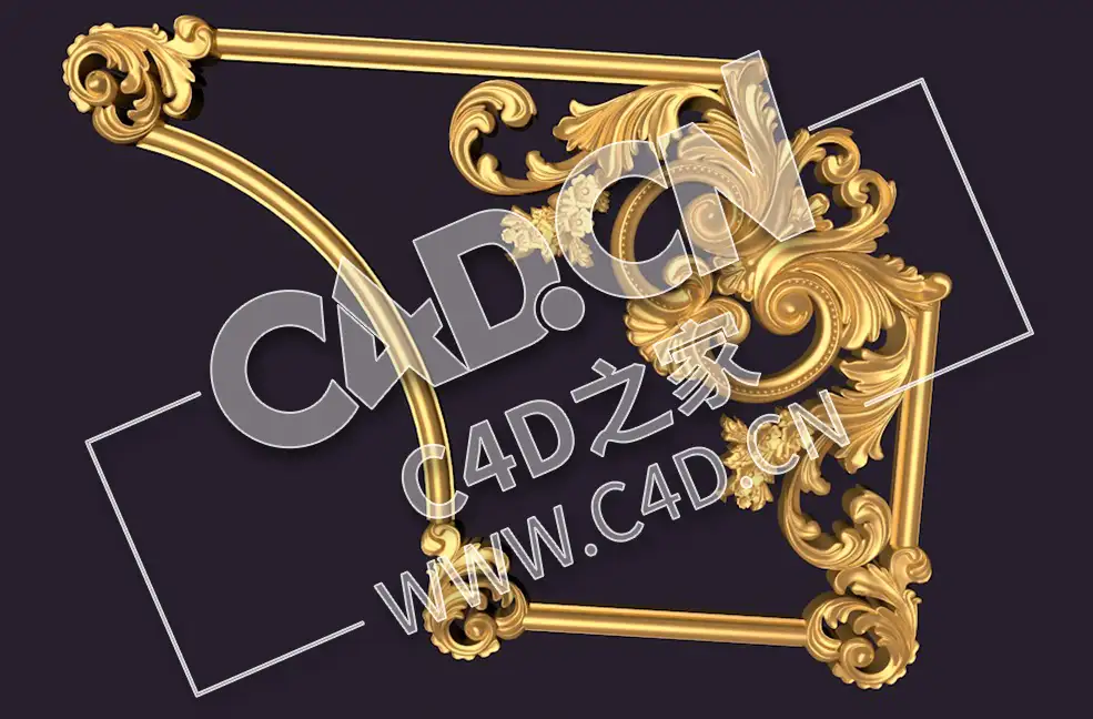 C4D镜框花线画框欧式装饰雕花框模型_60 hoa van1 - C4D之家 - 60.jpg