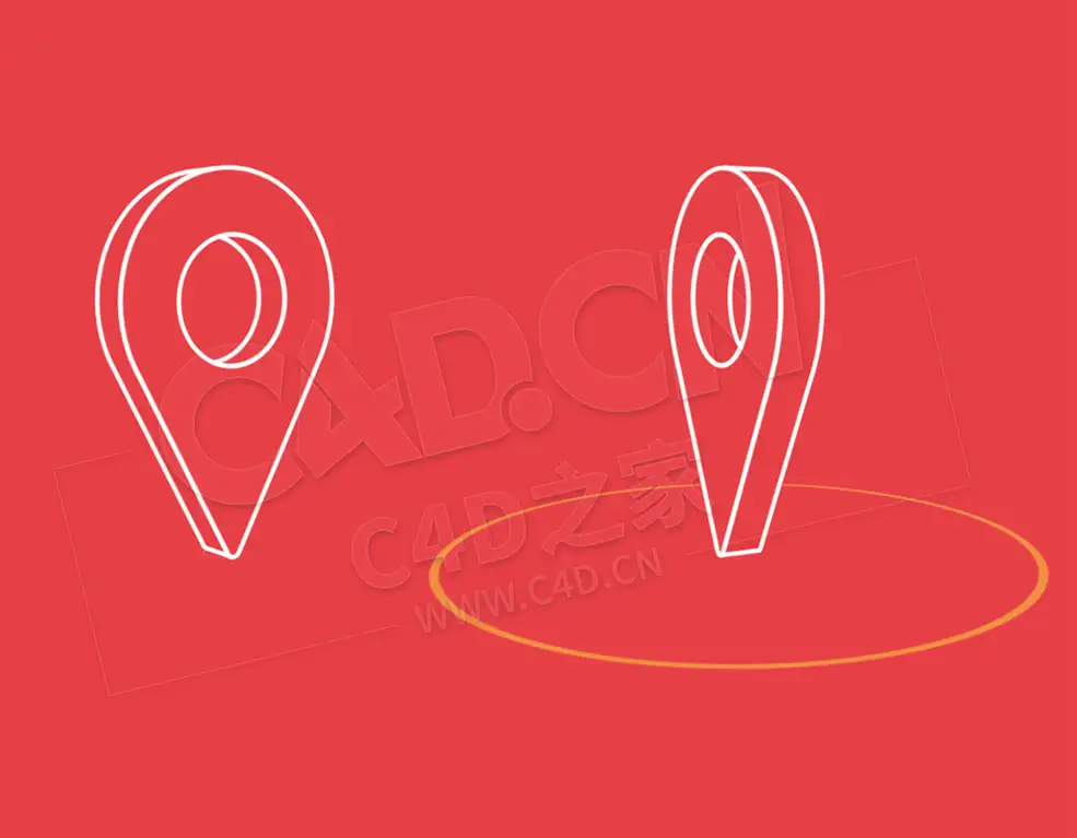 C4D三维地点图标动画教程 Skillshare – Learn in 10 – 3D Map Pin Loop Animation - C4D之家 - Pin_rotation_4.gif.jpg