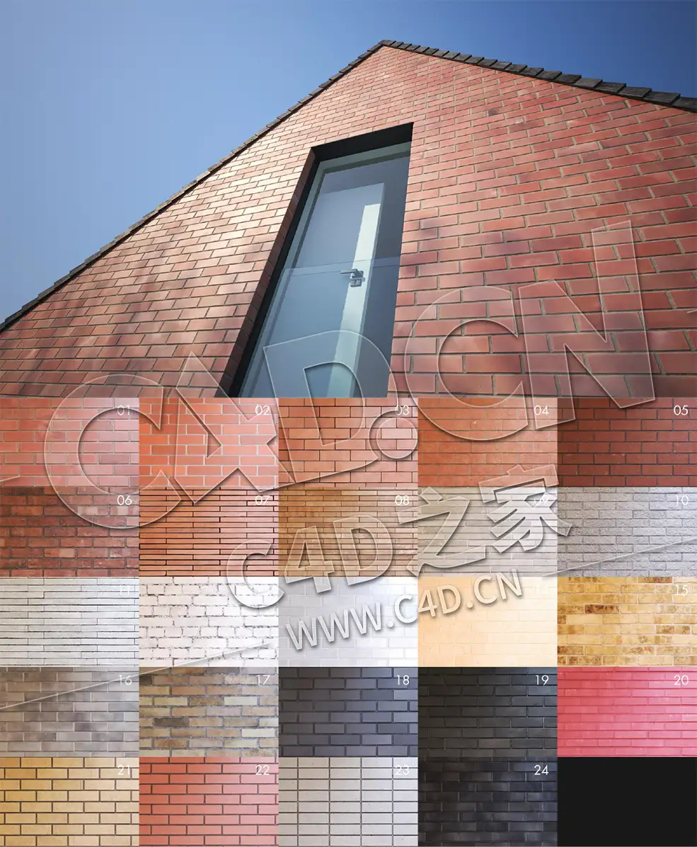 20组砖块墙面墙砖磁砖贴图素材 VizPeople – Brick Textures V1 - C4D之家 - 11.jpg