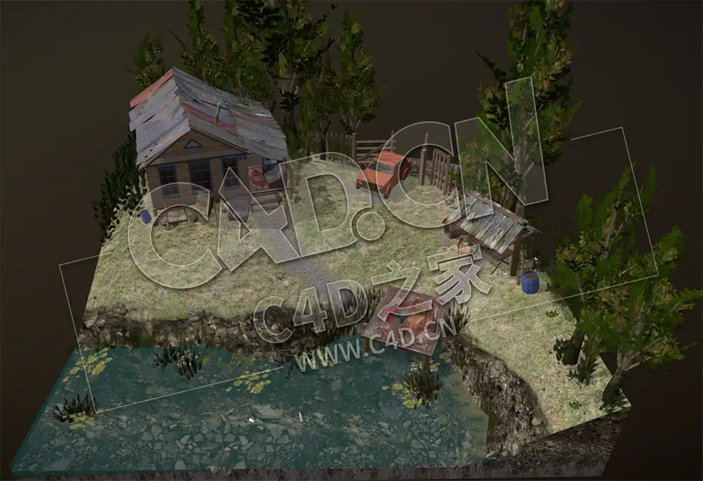 C4D农村房子小木屋模型 - C4D之家 - 83.jpg
