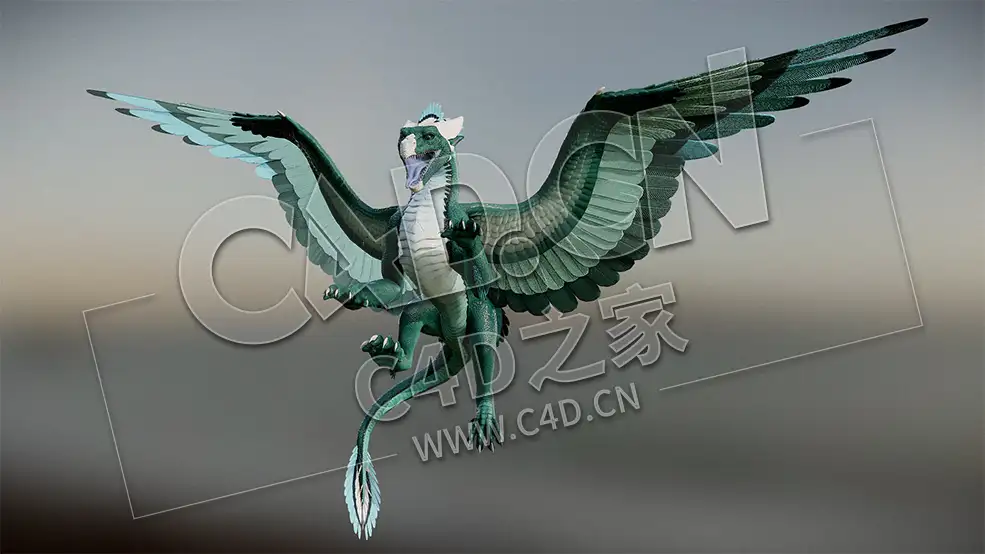 C4D巨翼魔龙模型 - C4D之家 - 95.jpg