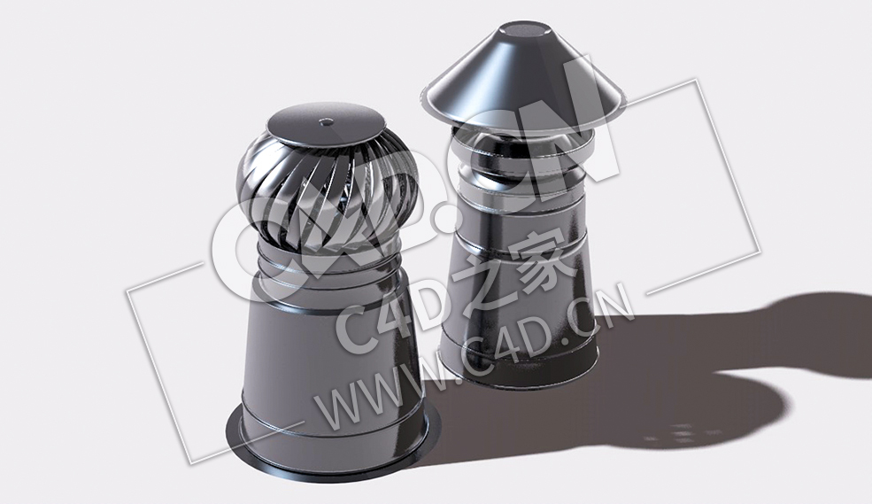 屋顶通风口C4D模型 Rooftop-Vents - C4D之家 - 13.jpg