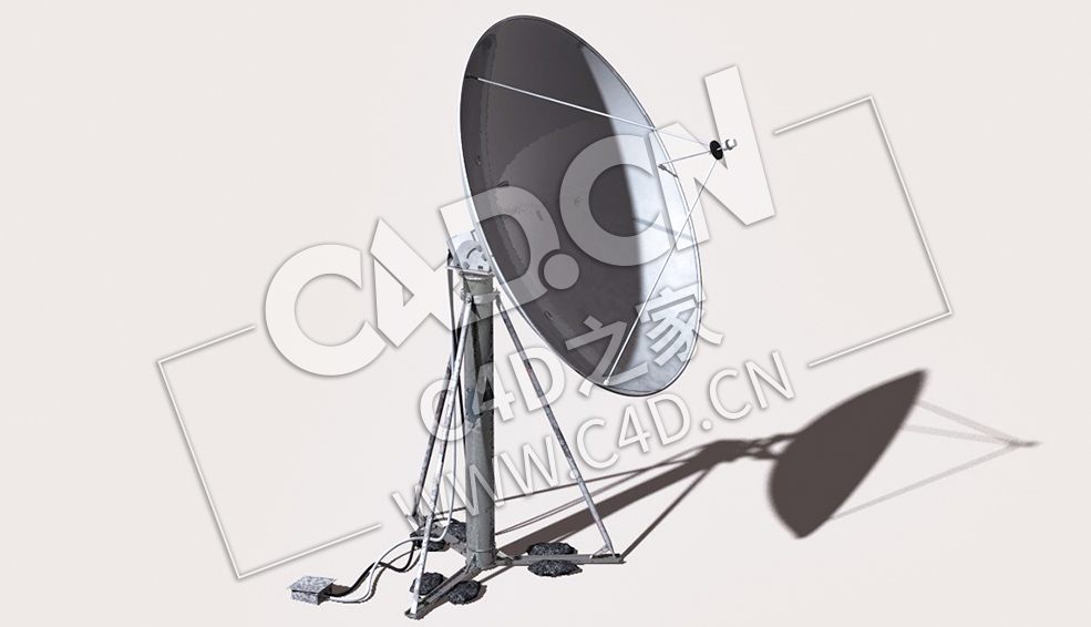 卫星天线C4D模型 Satellite Dish