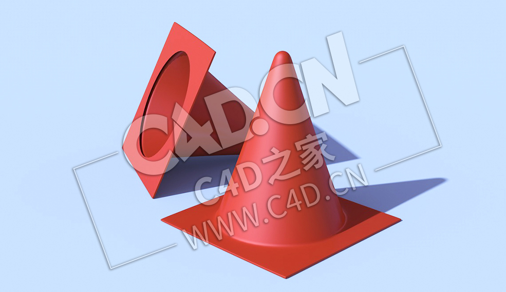 C4D训练锥体育用品模型 Training-Cones