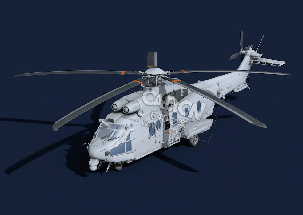 武装直升机C4D模型 military helicopter - C4D之家 - 02.jpg