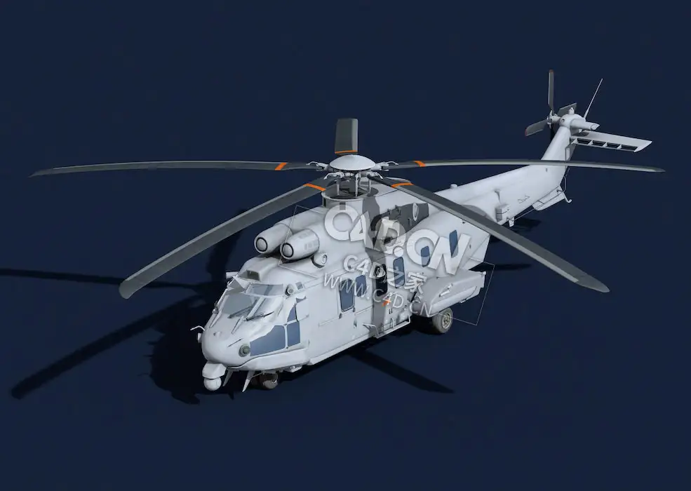 武装直升机C4D模型 military helicopter - C4D之家 - 02.jpg